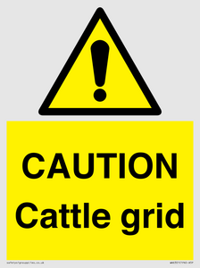 CAUTION Cattle grid